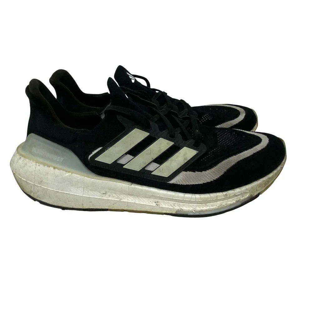Adidas Ultraboost Light Mens Running Shoes Black White HQ6340 Size 13